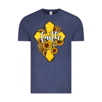 Vintage Denim faith childhood cancer Vintage Tee - Jasminsmagicworld