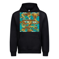 Black western aztec leopard glitter seamless pattern Urban Hoodie - FaDigitalArtStudio