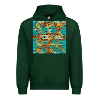 Forest Green western aztec leopard glitter seamless pattern Urban Hoodie - FaDigitalArtStudio