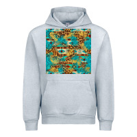 Heather Grey western aztec leopard glitter seamless pattern Urban Hoodie - FaDigitalArtStudio
