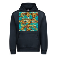 Navy western aztec leopard glitter seamless pattern Urban Hoodie - FaDigitalArtStudio