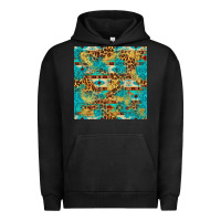 Pigment Black western aztec leopard glitter seamless pattern Urban Hoodie - FaDigitalArtStudio