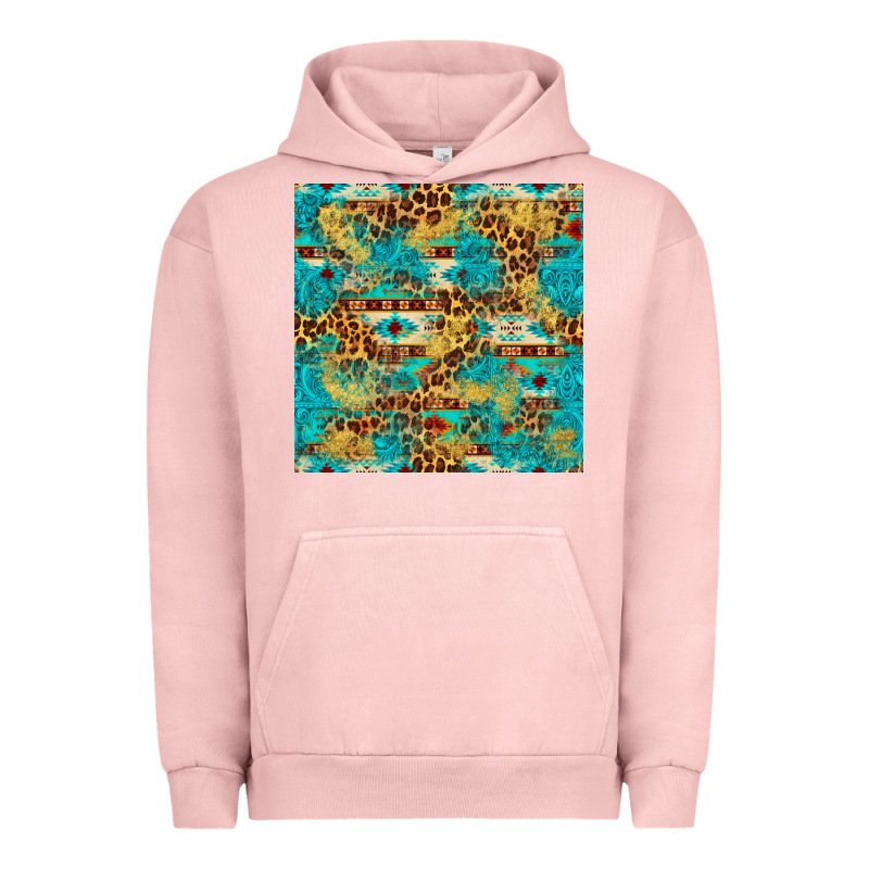 Western Aztec Leopard Glitter Seamless Pattern Urban Hoodie by FaDigitalArtStudio | Teevron