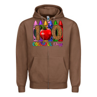 Chestnut 100 colorful day s Zipper Hoodie - Artiststas