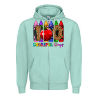 Seafoam 100 colorful day s Zipper Hoodie - Artiststas