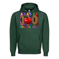 Sports Green 100 colorful day s Zipper Hoodie - Artiststas