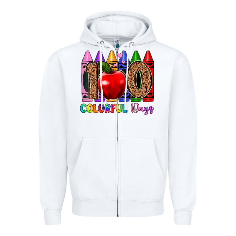 100 Colorful Day S Zipper Hoodie by Artiststas | Teevron