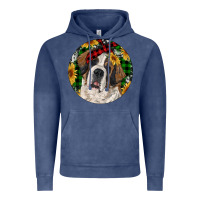 Vintage Denim Christmas St. Bernard Vintage Hoodie - RanaPortraitStore