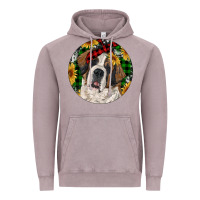 Vintage Zinc Christmas St. Bernard Vintage Hoodie - RanaPortraitStore