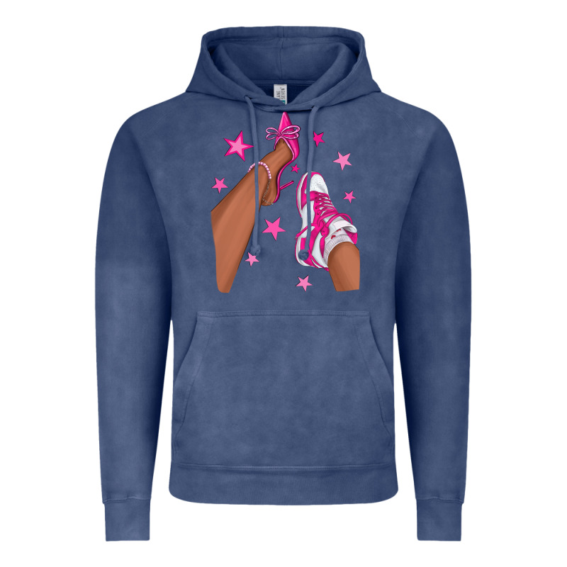 Afro Sneakers And Heels Vintage Hoodie by NancyCooperArtShop | Teevron