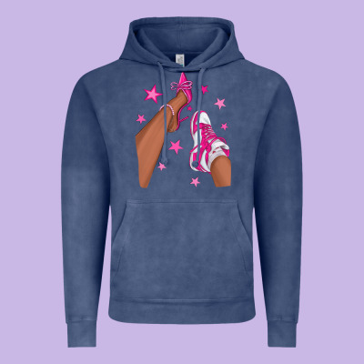 Afro Sneakers And Heels Vintage Hoodie Designed By Nancycooperartshop