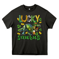 Asphalt Lucky saurus st.patricks day Heavy Core Tee - Neo Western
