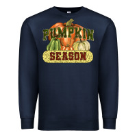 Navy Pumpkin season Premium Sweatshirt - NancyCooperArtShop