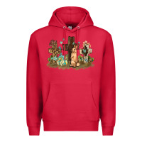 Cardinal Western rabbit bunny with crosses Easter Day Premium Hoodie - HowdyJamesFarm
