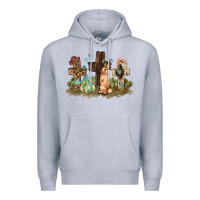 Heather Grey Western rabbit bunny with crosses Easter Day Premium Hoodie - HowdyJamesFarm