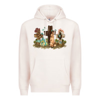 Pale Pink Western rabbit bunny with crosses Easter Day Premium Hoodie - HowdyJamesFarm
