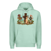 Seafoam Western rabbit bunny with crosses Easter Day Premium Hoodie - HowdyJamesFarm