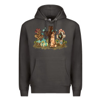Smoke Western rabbit bunny with crosses Easter Day Premium Hoodie - HowdyJamesFarm