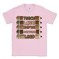 Bubblegum Pink teach love inspire Classic Tee - MaliasSmallBusiness