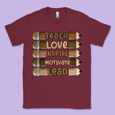 Teach Love Inspire Classic Tee Designed By Maliassmallbusiness