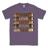 Lavender teach love inspire Classic Tee - MaliasSmallBusiness