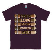 Plum teach love inspire Classic Tee - MaliasSmallBusiness