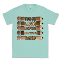 Seafoam teach love inspire Classic Tee - MaliasSmallBusiness