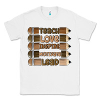 White teach love inspire Classic Tee - MaliasSmallBusiness