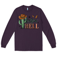 Plum raisin hell cowboy cactus Long Sleeve Tee - MaliasSmallBusiness