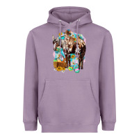 Lavender Happy Easter Day Rodeo Heavyweight Hoodie - NancyCooperArtShop