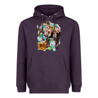 Plum Happy Easter Day Rodeo Heavyweight Hoodie - NancyCooperArtShop