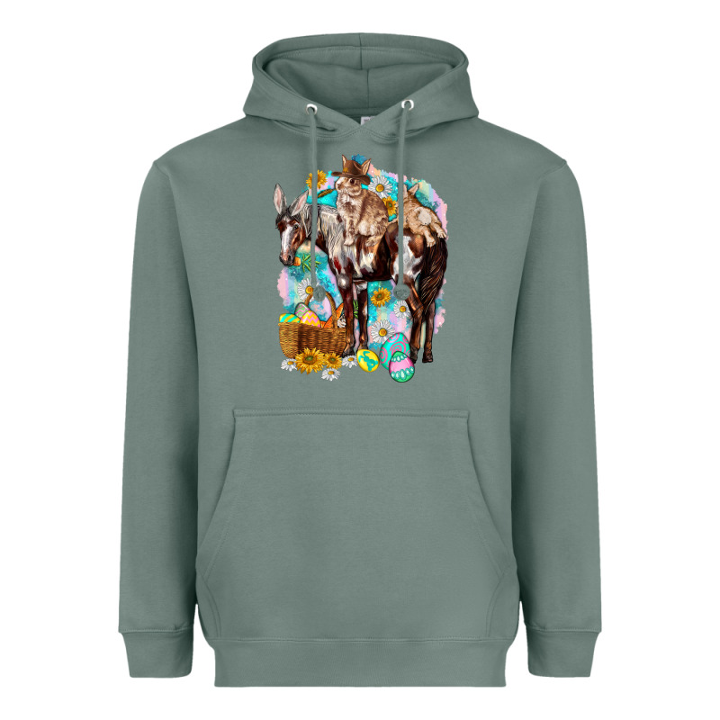 Happy Easter Day Rodeo Heavyweight Hoodie by NancyCooperArtShop | Teevron
