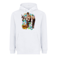 White Happy Easter Day Rodeo Heavyweight Hoodie - NancyCooperArtShop