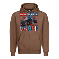 Chestnut red white and boom 4th of july Zipper Hoodie - Artiststas