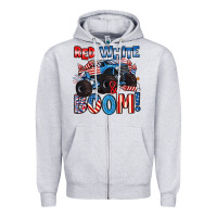 Red White And Boom 4th Of July Zipper Hoodie | Teevron