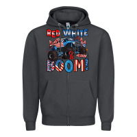 Smoke red white and boom 4th of july Zipper Hoodie - Artiststas