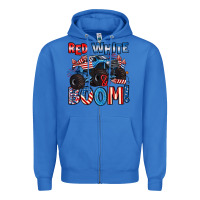 True Royal red white and boom 4th of july Zipper Hoodie - Artiststas