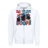 White red white and boom 4th of july Zipper Hoodie - Artiststas