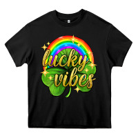 Black Lucky vibes st. patricks day Heavy Core Tee - Neo Western