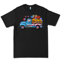 Black american truck and flag with stars Premium Tee - HRA Design Shop
