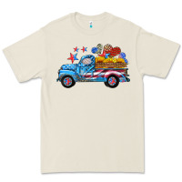 Bone american truck and flag with stars Premium Tee - HRA Design Shop
