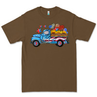 Cacao american truck and flag with stars Premium Tee - HRA Design Shop