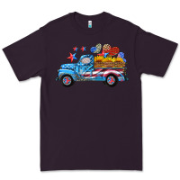 Plum american truck and flag with stars Premium Tee - HRA Design Shop