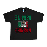 Black El Papa Mas Chingon Mexican Flag Urban Heavy Tee - Jasminsmagicworld