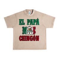 French Oak El Papa Mas Chingon Mexican Flag Urban Heavy Tee - Jasminsmagicworld