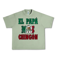 Oil Green El Papa Mas Chingon Mexican Flag Urban Heavy Tee - Jasminsmagicworld