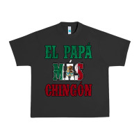 Pigment Black El Papa Mas Chingon Mexican Flag Urban Heavy Tee - Jasminsmagicworld