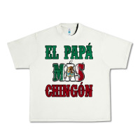 Pistachio El Papa Mas Chingon Mexican Flag Urban Heavy Tee - Jasminsmagicworld