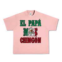 Salmon El Papa Mas Chingon Mexican Flag Urban Heavy Tee - Jasminsmagicworld