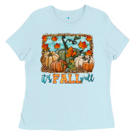 Baby Blue it's fall y'all Ladies Tee - HRA Design Shop